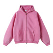 Nameria Unisex Retro Fleece Lined Hooded Zip Sweatshirt