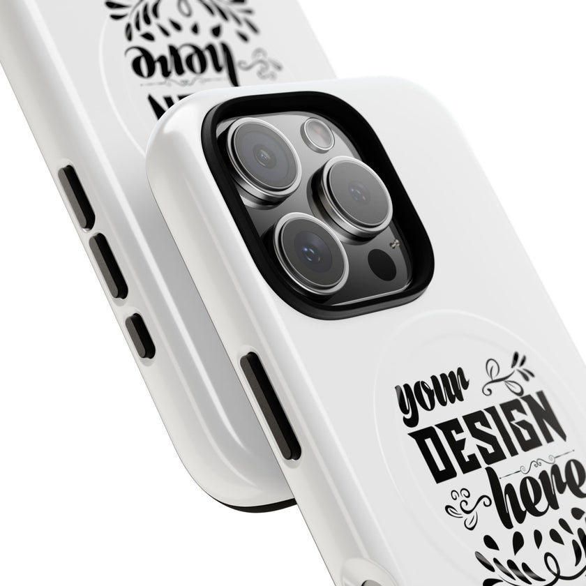 Customizable Tough Magnetic Phone Case Dual Layer Polycarbonate TPU Liner