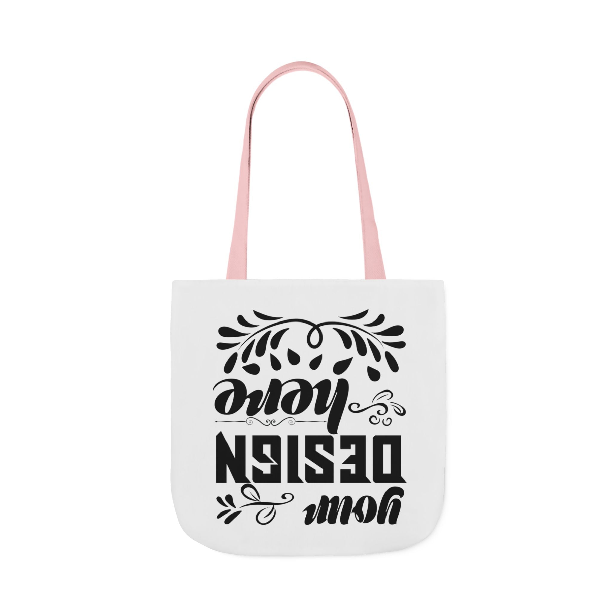 Customizable Canvas Tote Bag With 5 Color Strap Options All Over Print