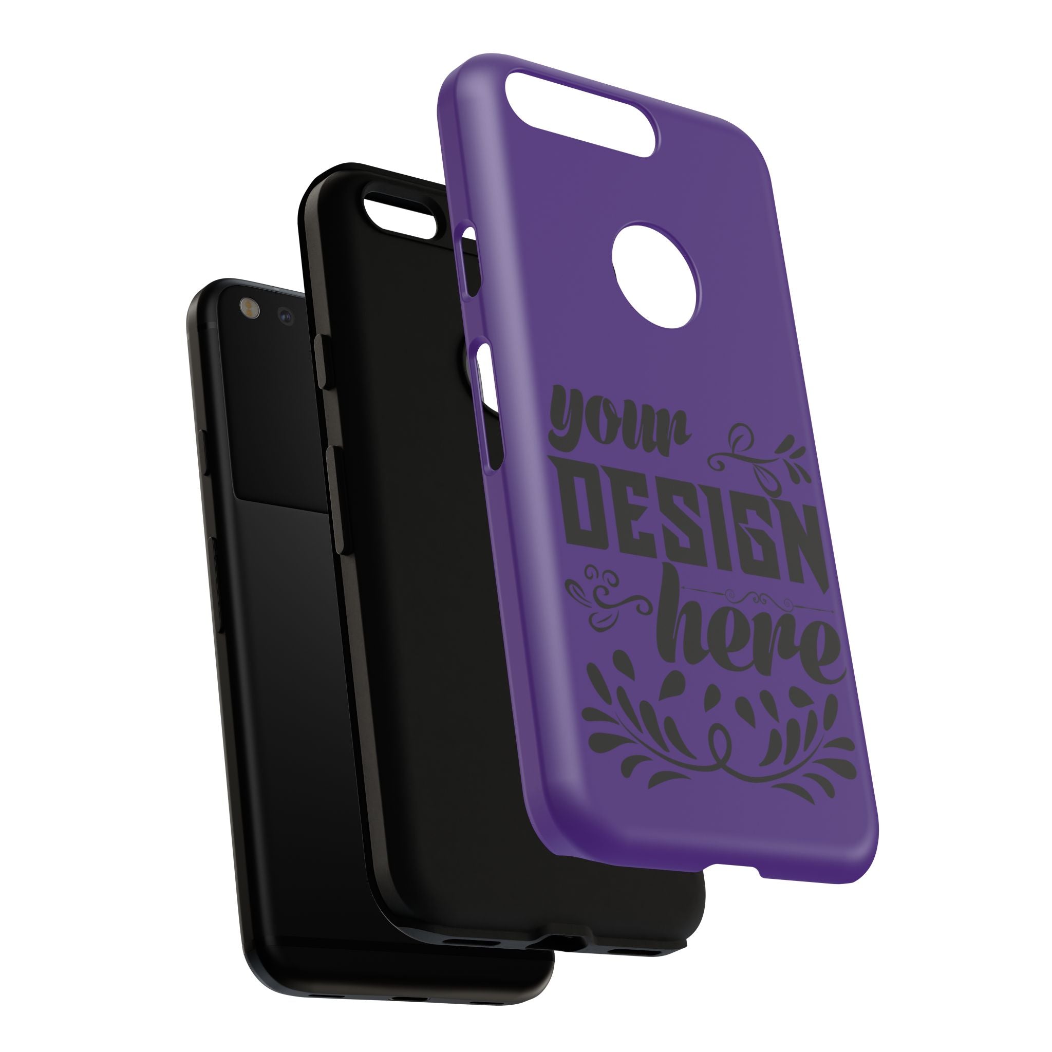 Customizable Tough Dual Layer Phone Case Polycarbonate TPU Liner Protective