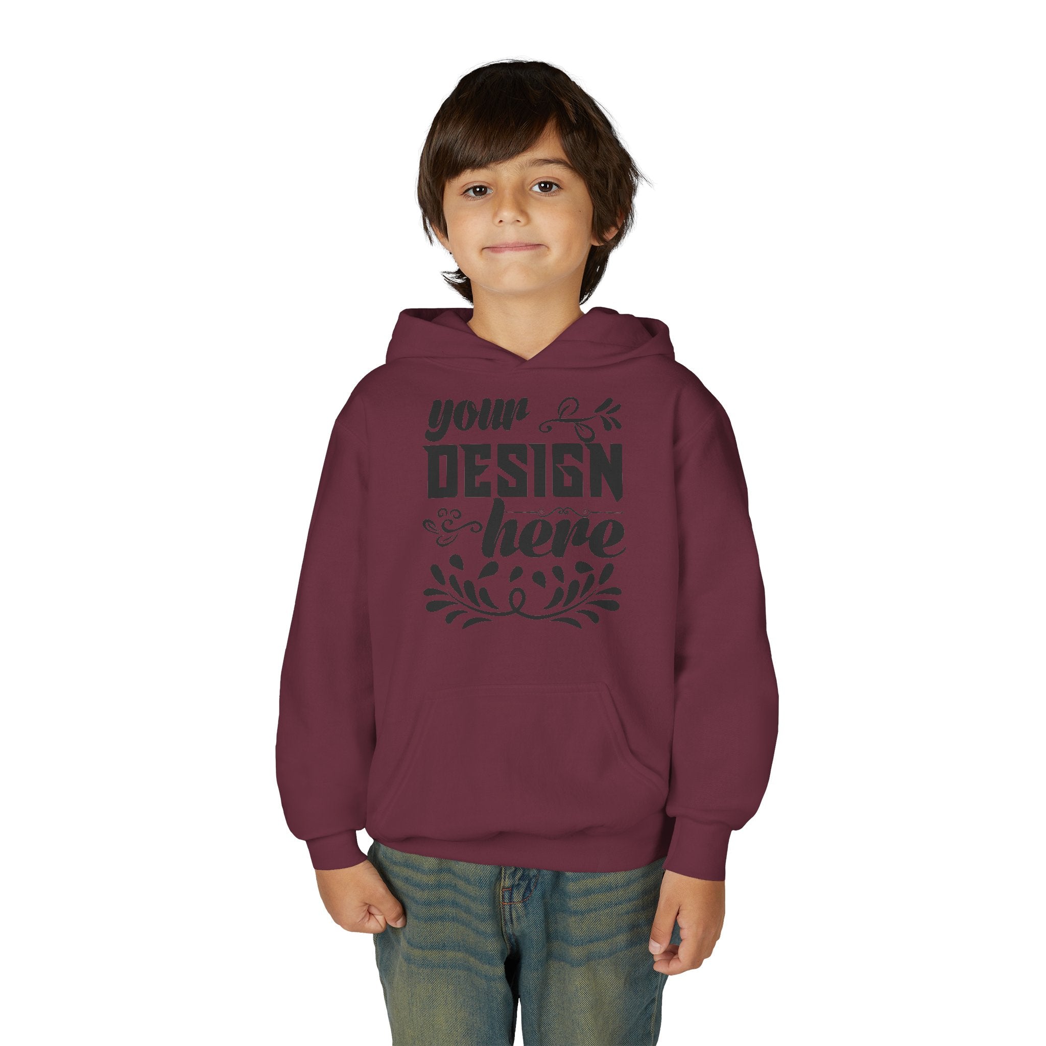 Customizable Gildan 18500B Youth Heavy Blend Hooded Sweatshirt