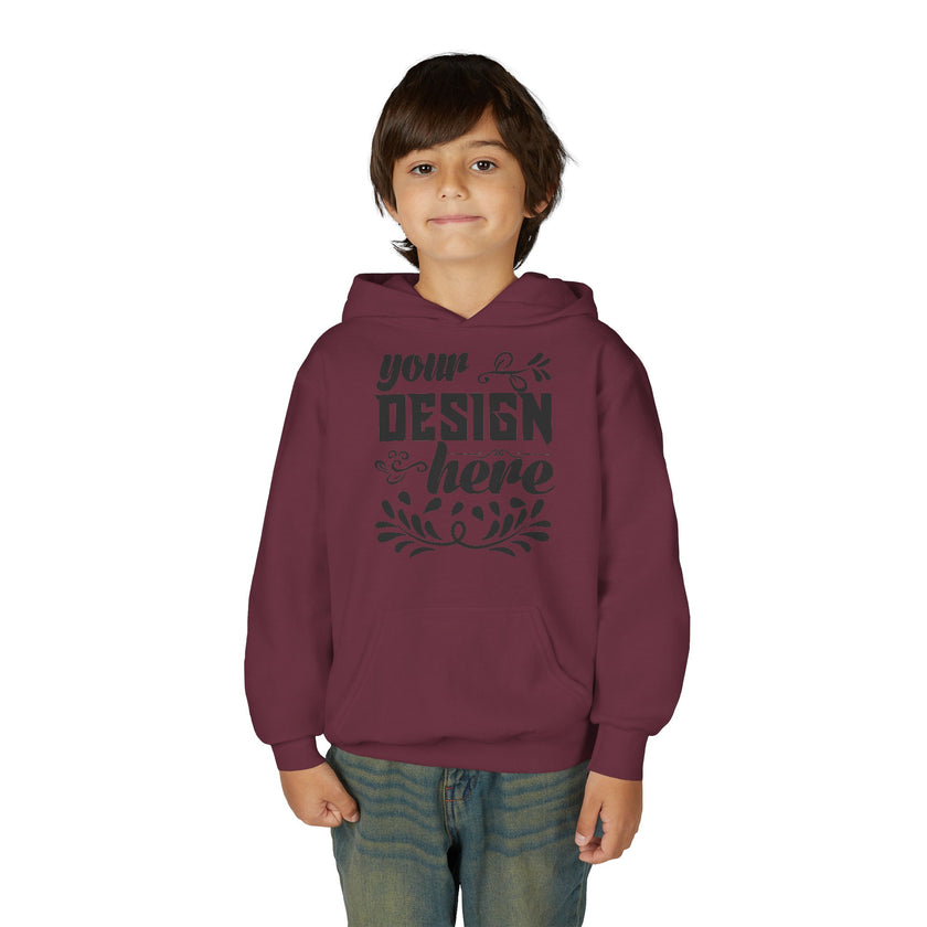 Customizable Gildan 18500B Youth Heavy Blend Hooded Sweatshirt