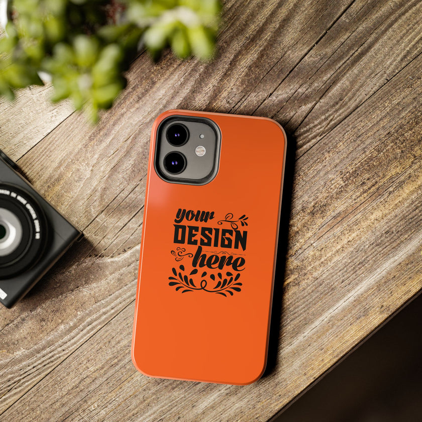Customizable Tough Phone Case Glossy Dual Layer Wireless Charging