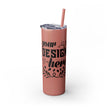 Customizable Maars 20oz Skinny Tumbler with Straw Stainless Steel