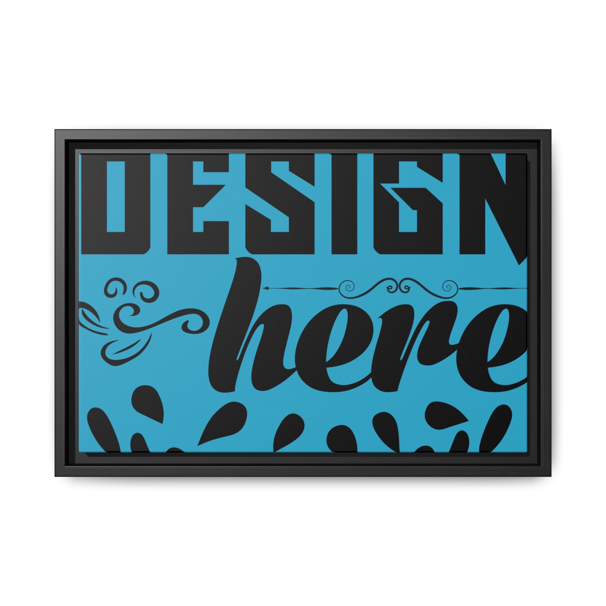 Customizable Framed Matte Canvas Print with Pinewood Frame Sawtooth Hanger