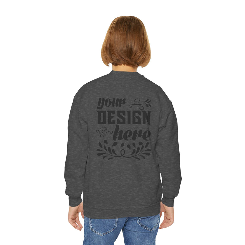 Customizable Gildan 18000B Youth Heavy Blend Crewneck Sweatshirt