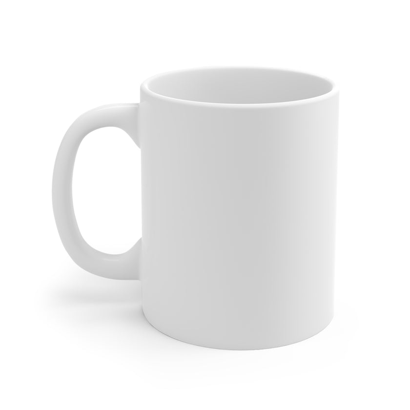 Customizable 11oz White Ceramic Mug Rounded Corners Lead BPA Free