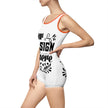Customizable Womens Vintage One Piece Swimsuit U Back Boyshort