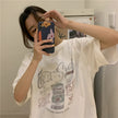 Nameria Cotton Blend Printed Loose Fit T-Shirt