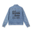 Customizable Men's Denim Jacket Relaxed Fit Stretch Blend Classic