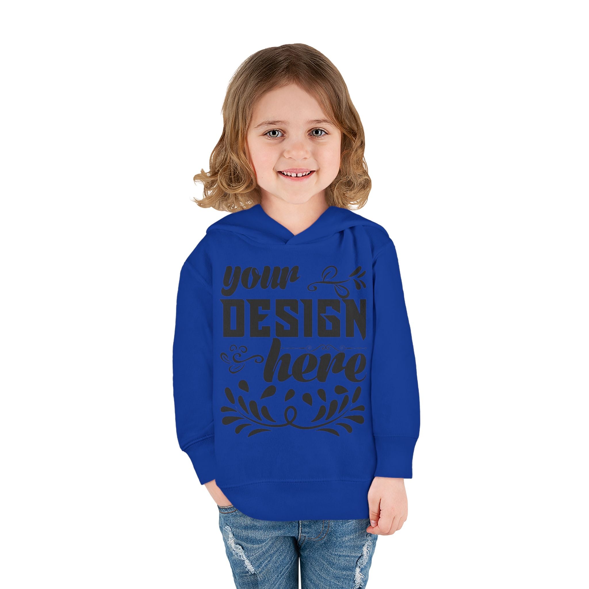 Customizable Rabbit Skins Toddler Pullover Fleece Hoodie DTG