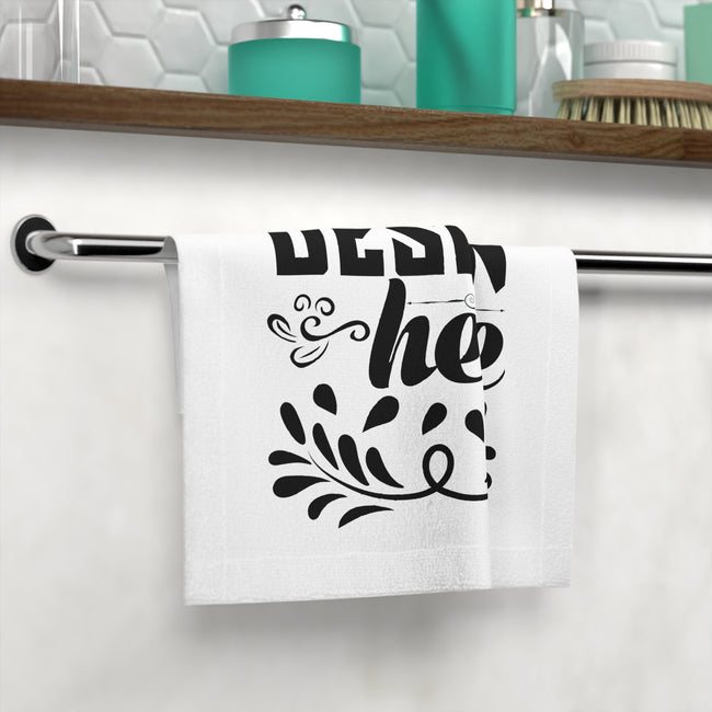 Customizable Face Towel 13x13 One Sided Print Polyester Front Cotton Back