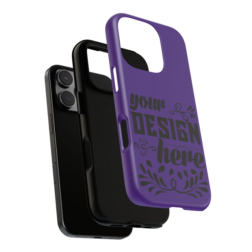 Customizable Tough Dual Layer Phone Case Polycarbonate TPU Liner Protective