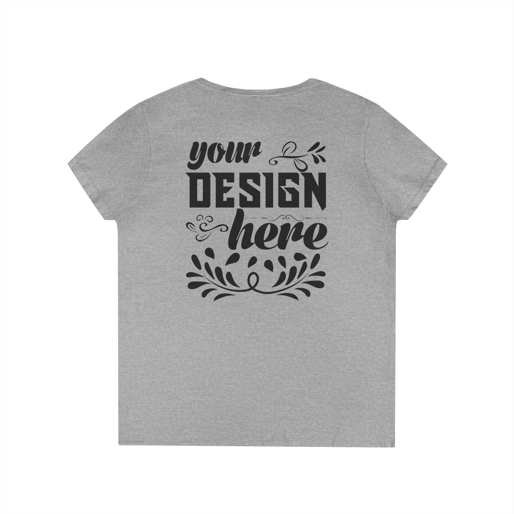 Customizable Gildan 5V00L Womens V Neck T Shirt Semi Fitted Cotton