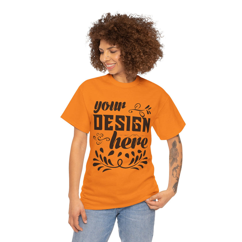 Customizable Gildan 5000 Unisex Heavy Cotton T-Shirt Classic Fit