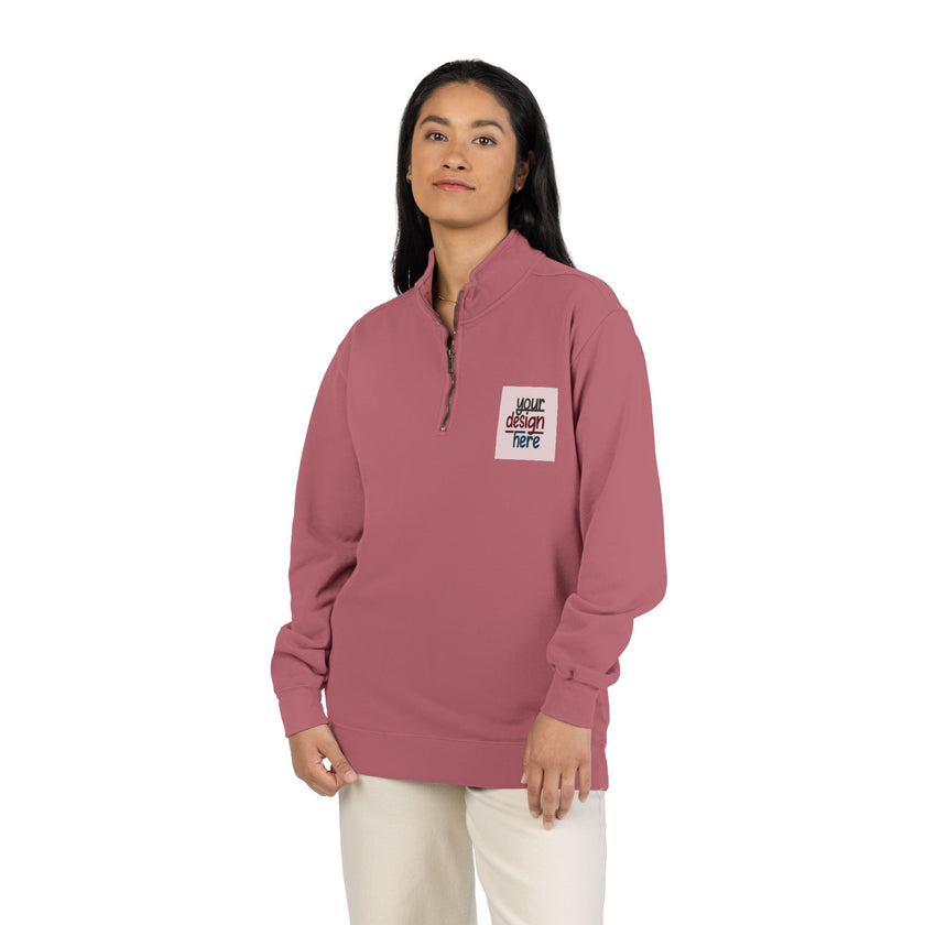 Customizable Comfort Colors 1580 Unisex Quarter Zip Sweatshirt