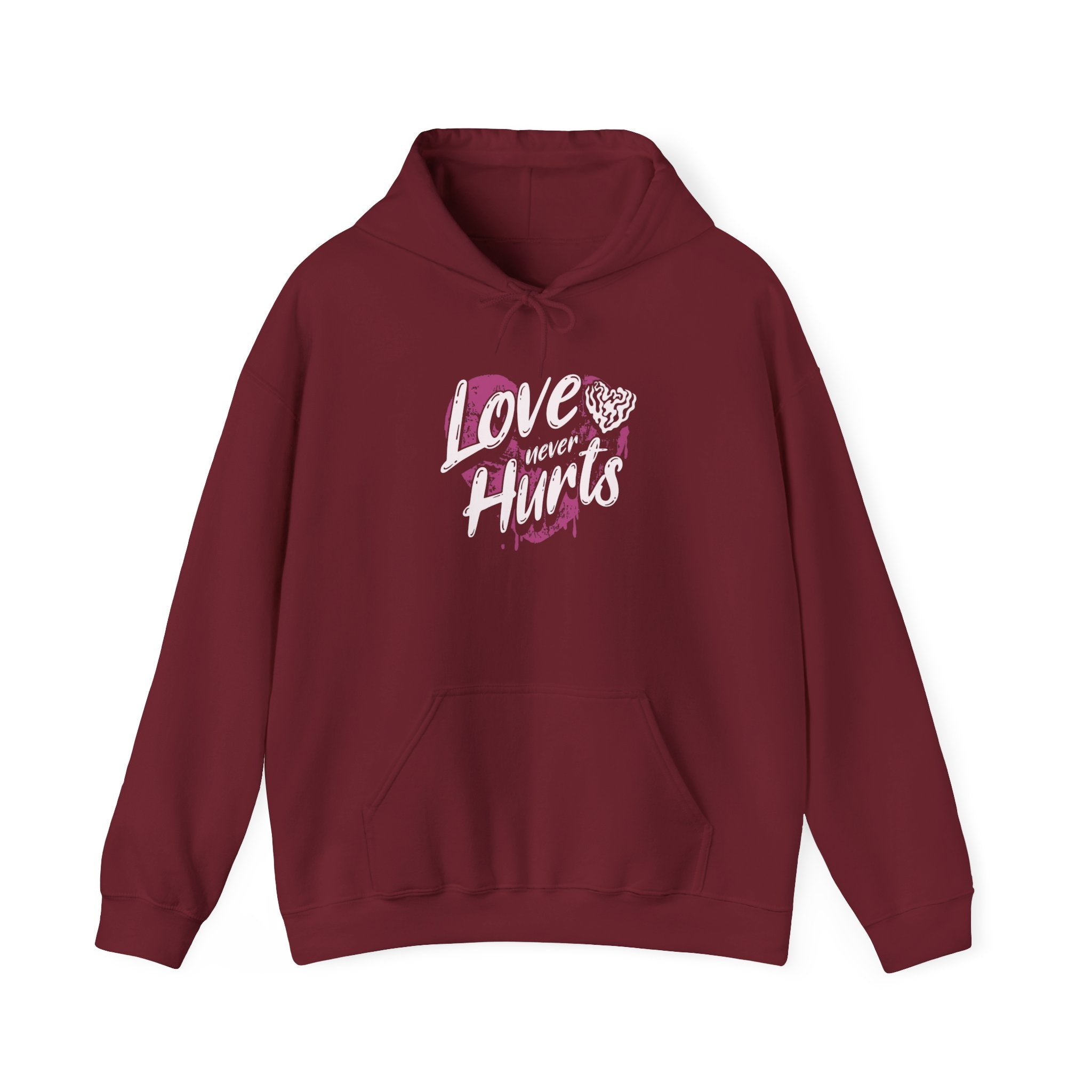 Gildan 18500 Unisex  Hooded Sweatshirt | Love Never Hurts Graphic Print