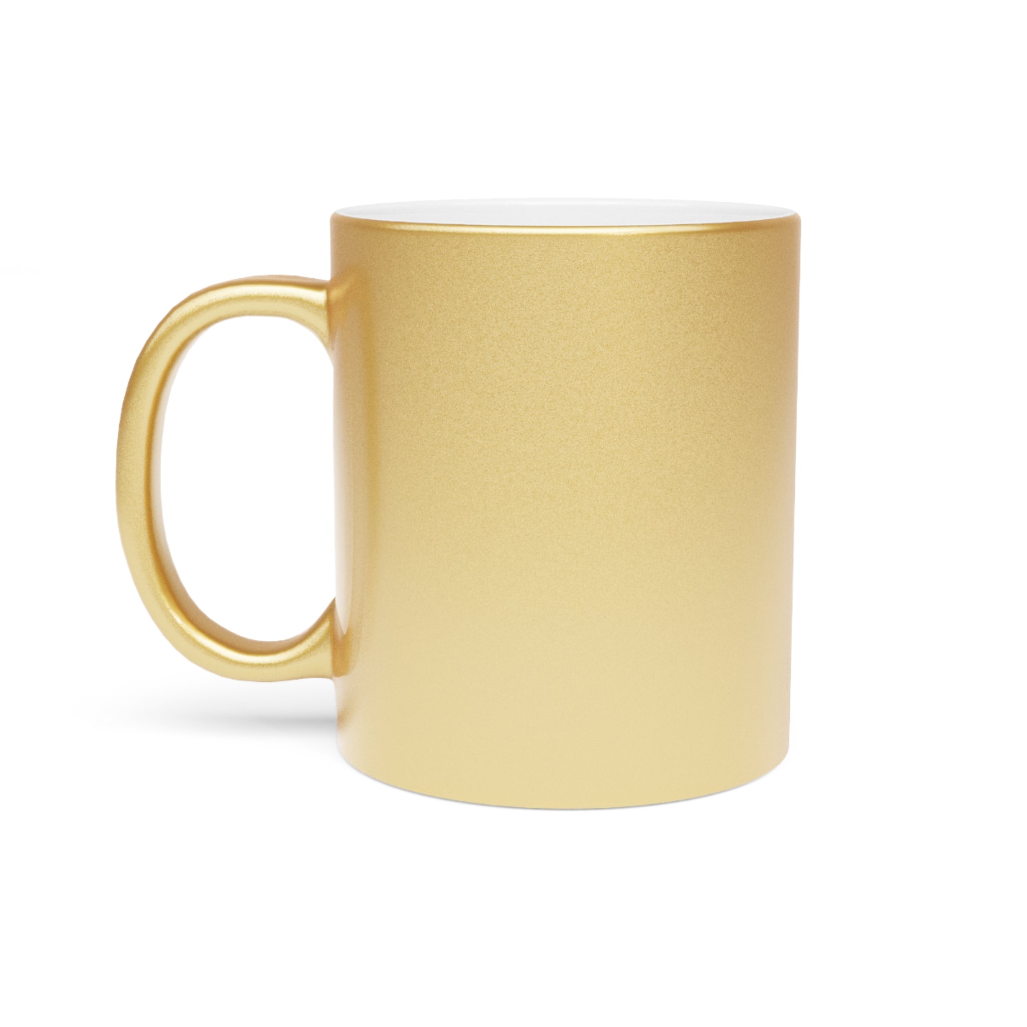 Customizable Metallic Ceramic Mug 11oz Gold or Silver Coated Finish