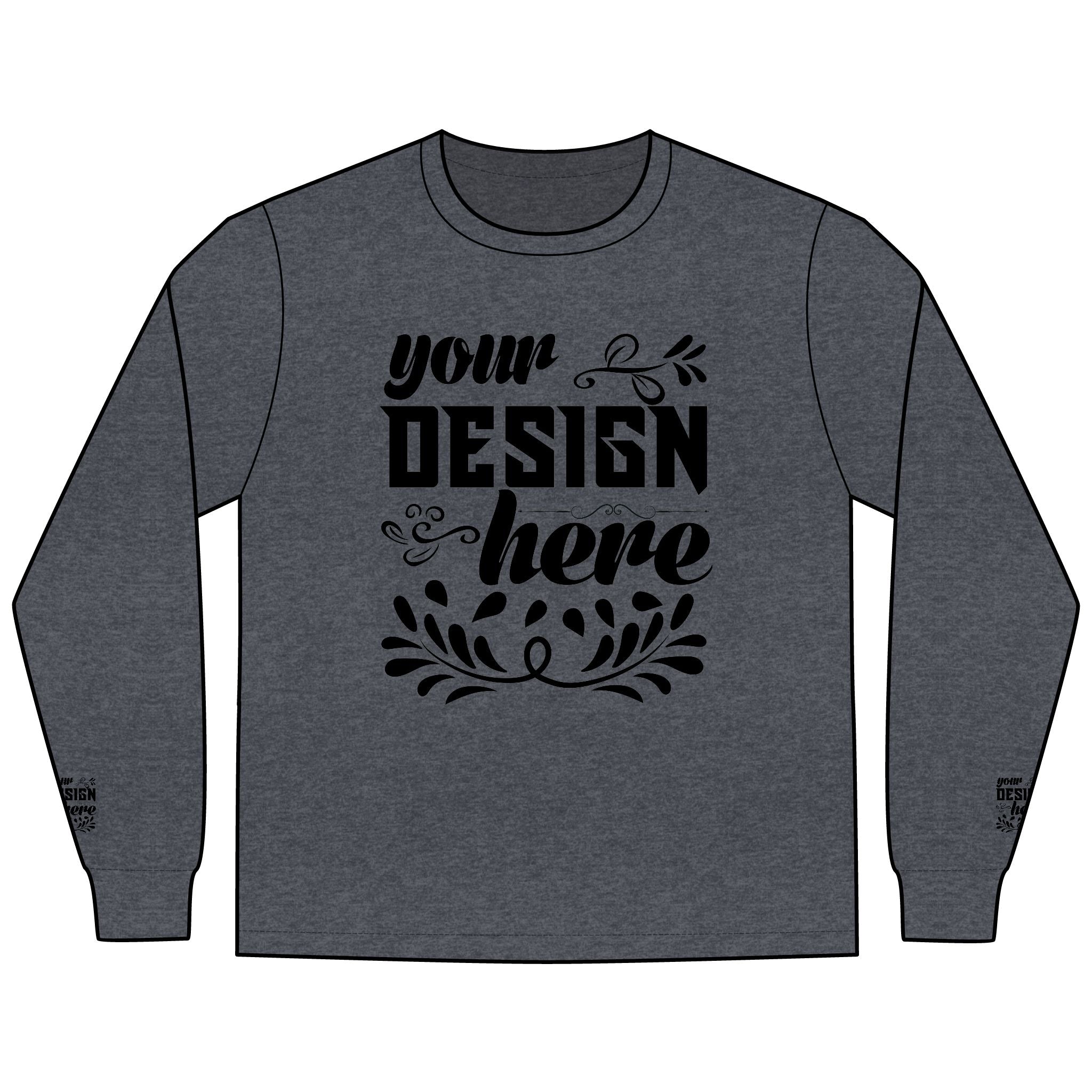 Customizable District DT109 Mens Lightweight Long Sleeve Tee Classic Fit