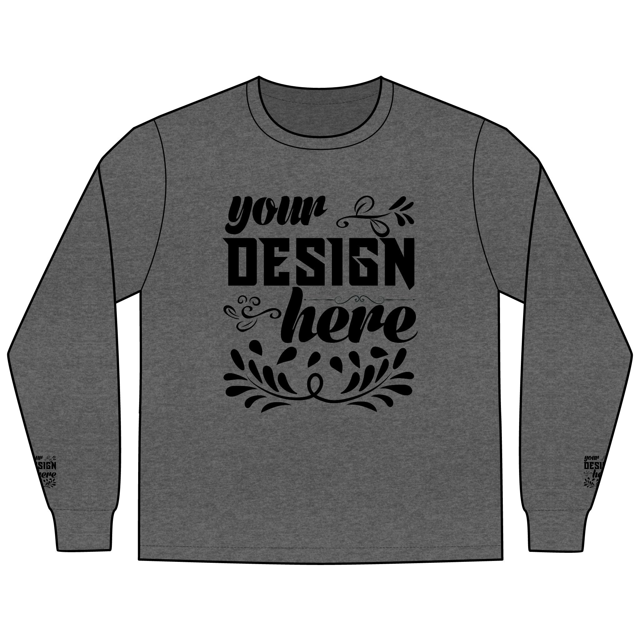 Customizable District DT109 Mens Lightweight Long Sleeve Tee Classic Fit