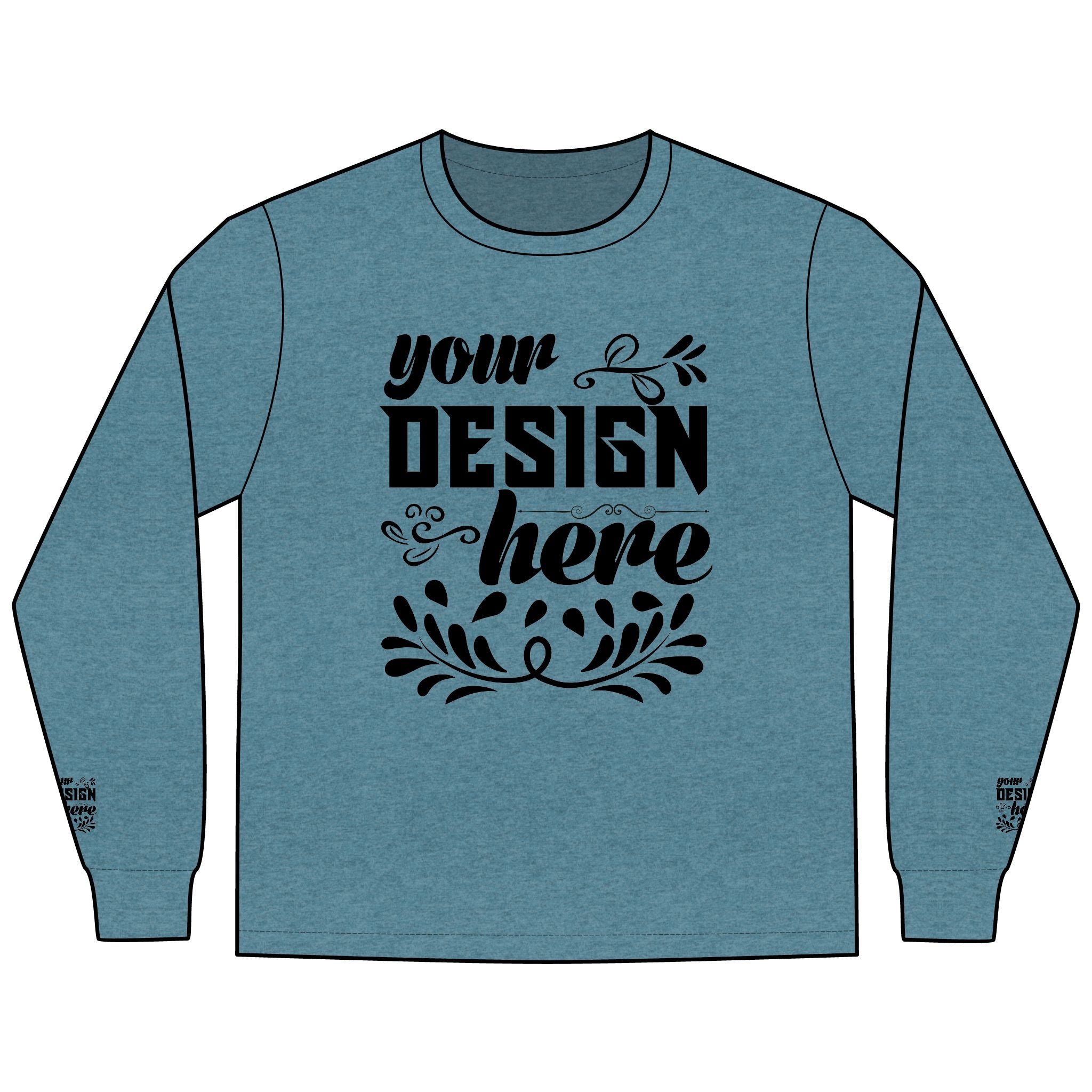 Customizable District DT109 Mens Lightweight Long Sleeve Tee Classic Fit