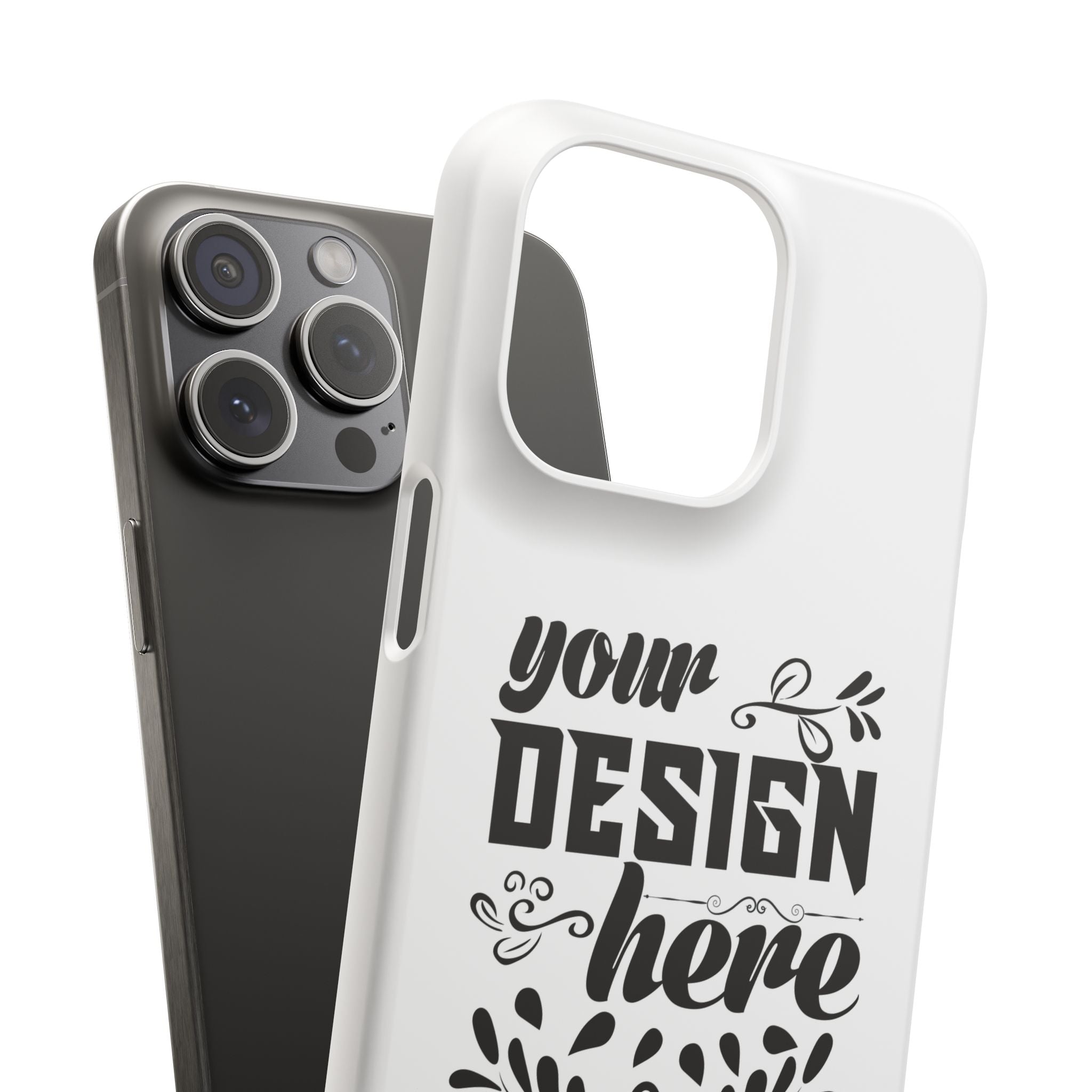Customizable Snap Phone Case Slim Lightweight Polycarbonate Gloss Or Matte