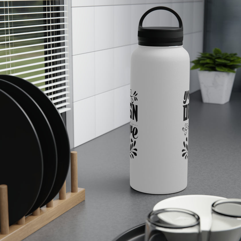 Customizable Stainless Steel Water Bottle with Handle Lid in Three Sizes