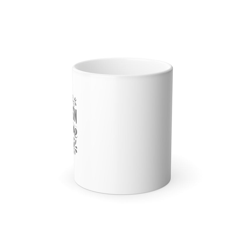 Customizable 11oz Color Morphing Ceramic Mug Black Exterior White Interior