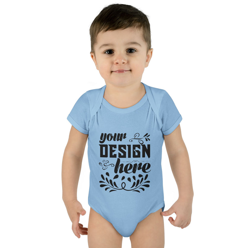 Customizable Infant Baby Rib Bodysuit Rabbit Skins 4400 Unisex