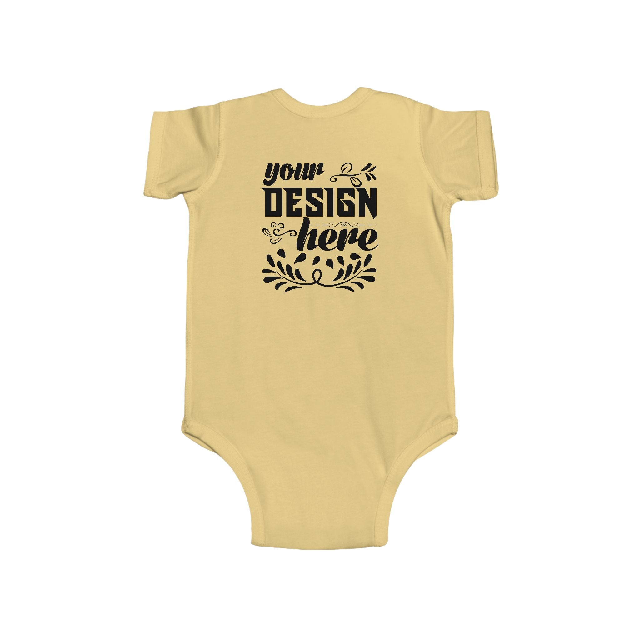 Customizable Rabbit Skins 4424 Infant Fine Jersey Baby Bodysuit