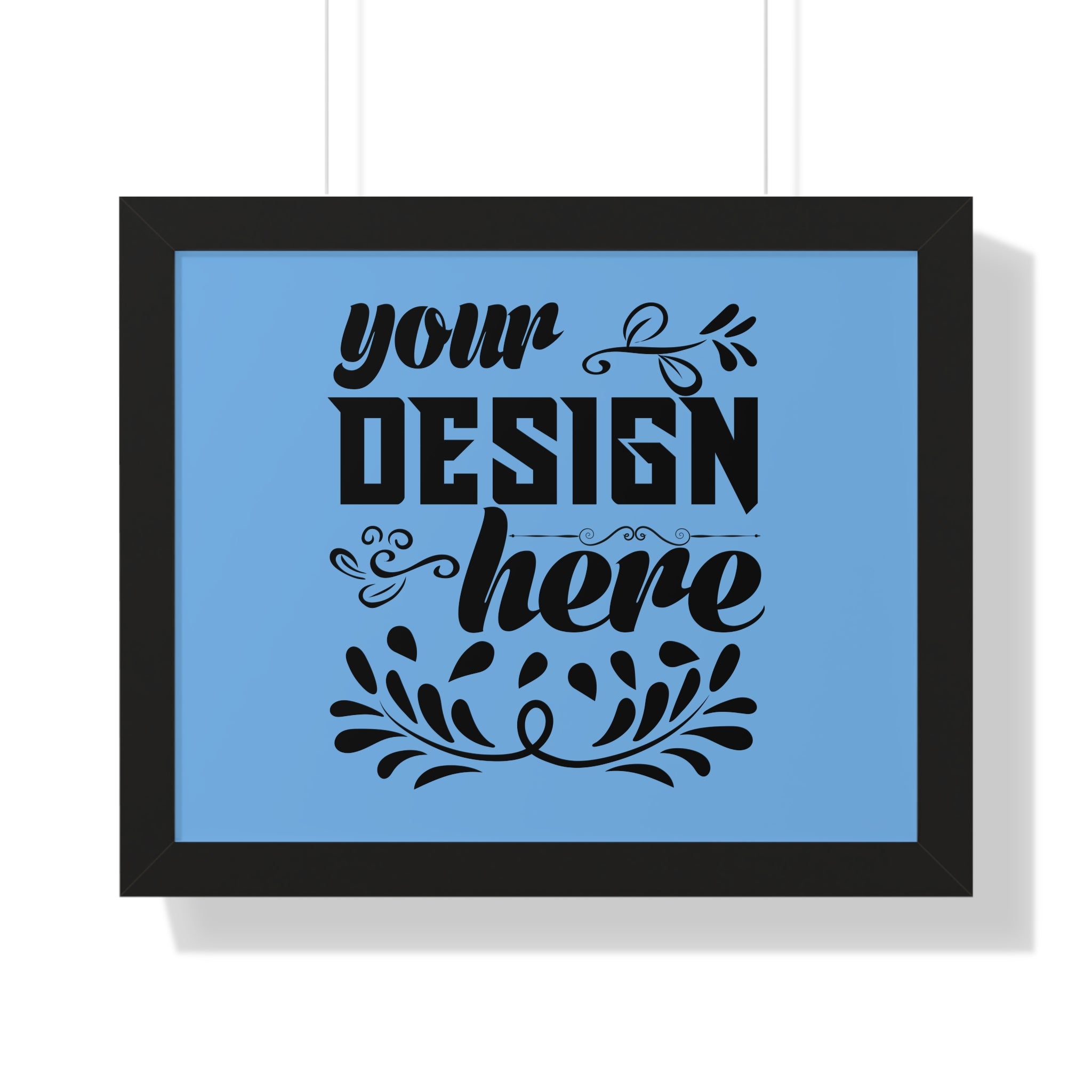 Customizable Framed Horizontal Poster on Matte Paper with Acrylic Cover