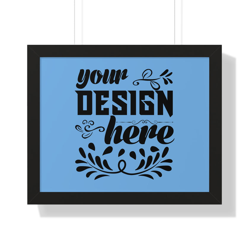 Customizable Framed Horizontal Poster on Matte Paper with Acrylic Cover