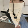 Nameria Off Shoulder Rib Knit Sweater