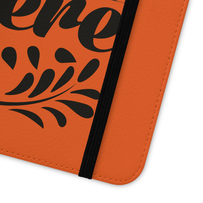 Customizable Flip Folio Phone Case With Card Slots Stand And Elastic Strap