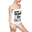 Customizable Women One-Piece Swimsuit With Back Cutout AOP