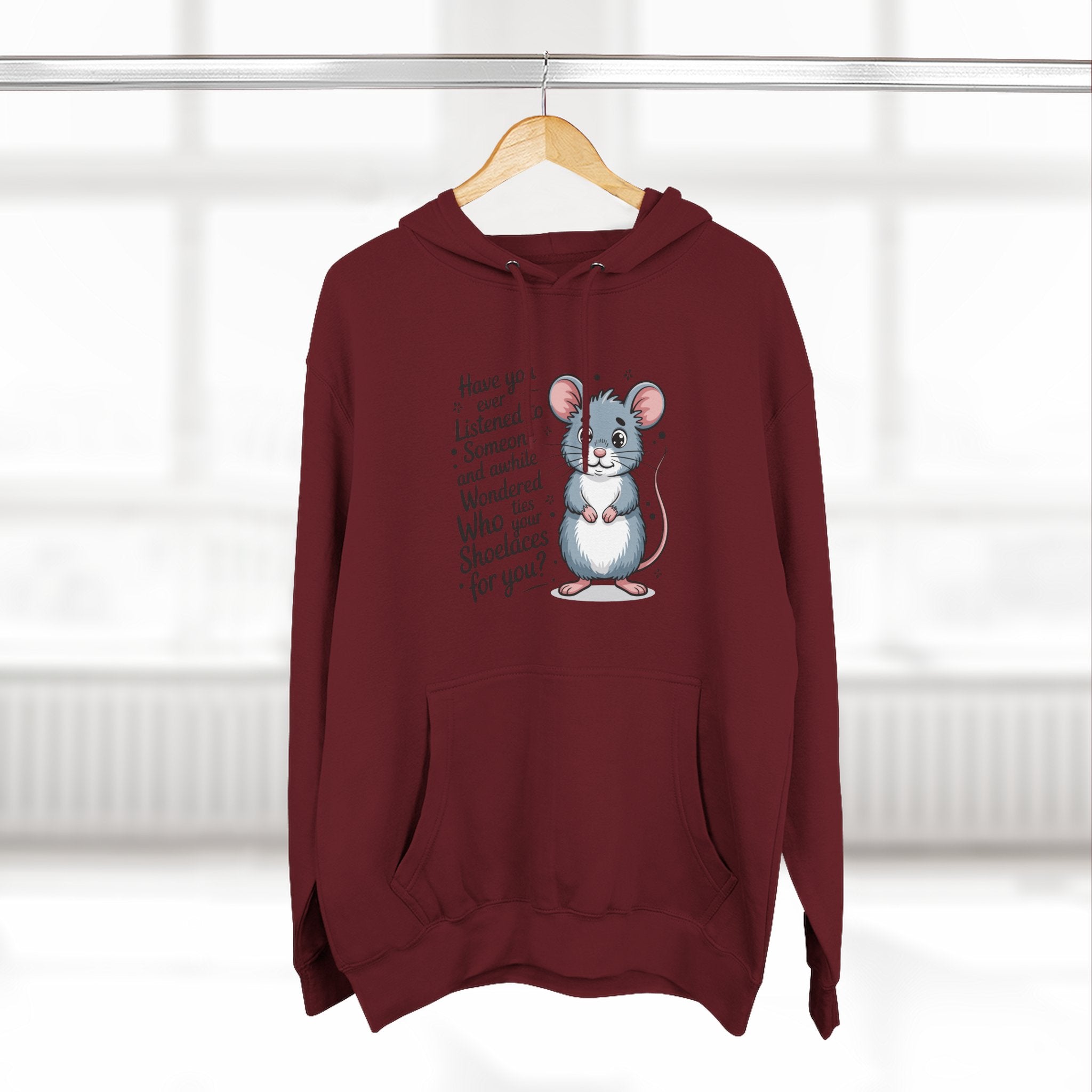 Lane Seven LS14001 Fleece Hoodie | Mouse Graphic Print