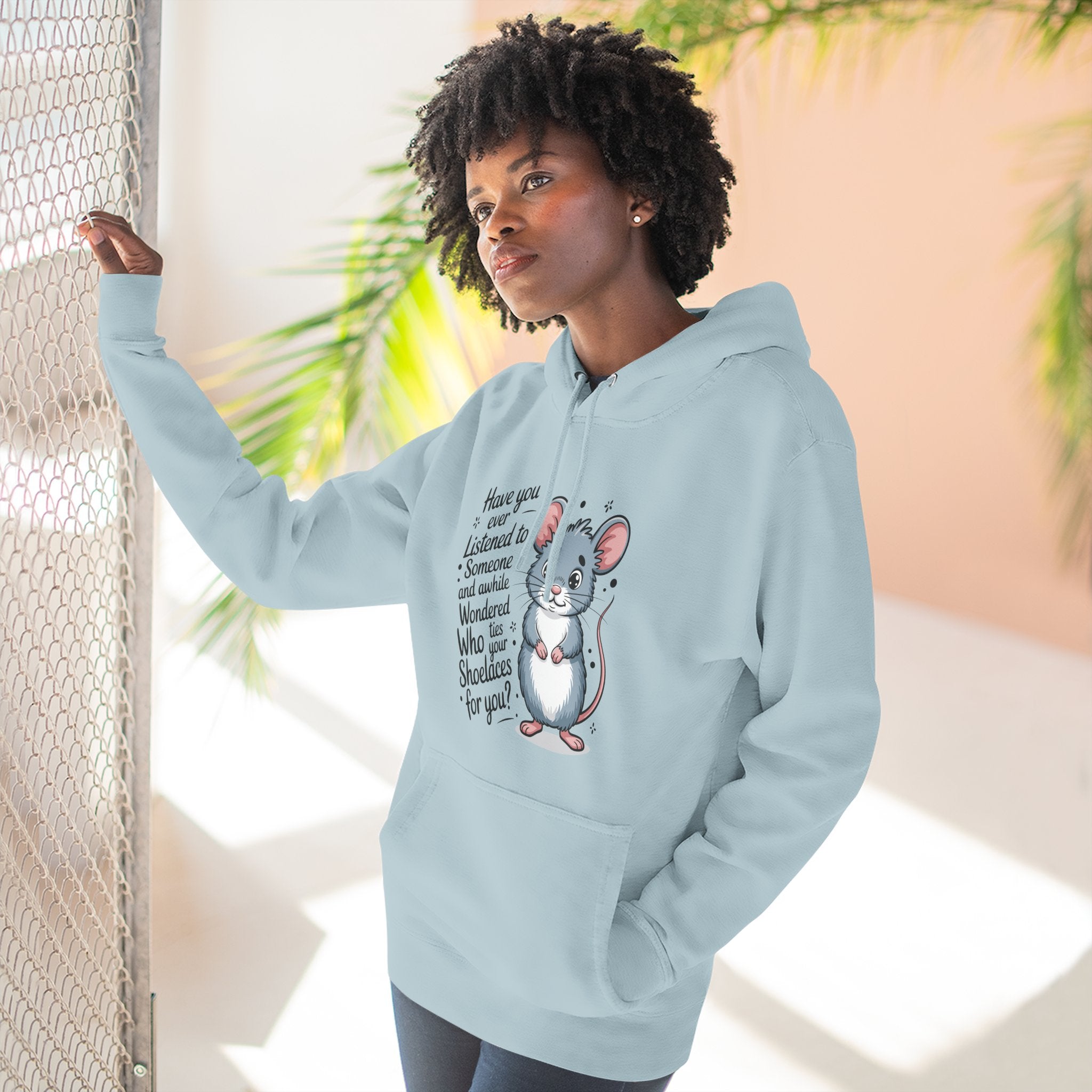 Lane Seven LS14001 Fleece Hoodie | Mouse Graphic Print