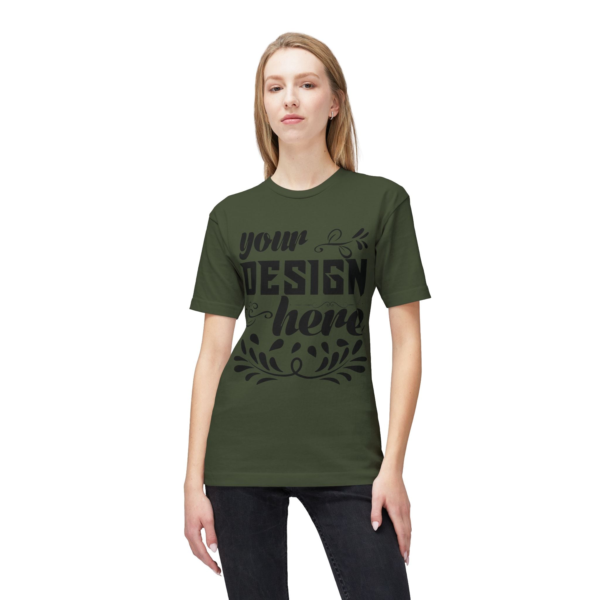 Customizable Bayside 5040 Unisex Midweight T-Shirt Made in US