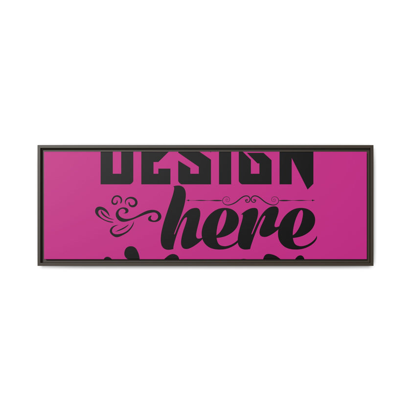 Customizable Framed Matte Canvas Print with Pinewood Frame Sawtooth Hanger