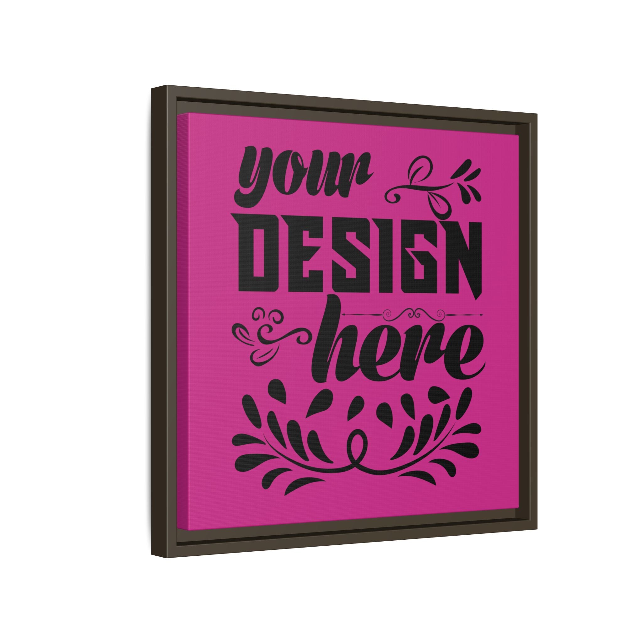 Customizable Framed Matte Canvas Print with Pinewood Frame Sawtooth Hanger