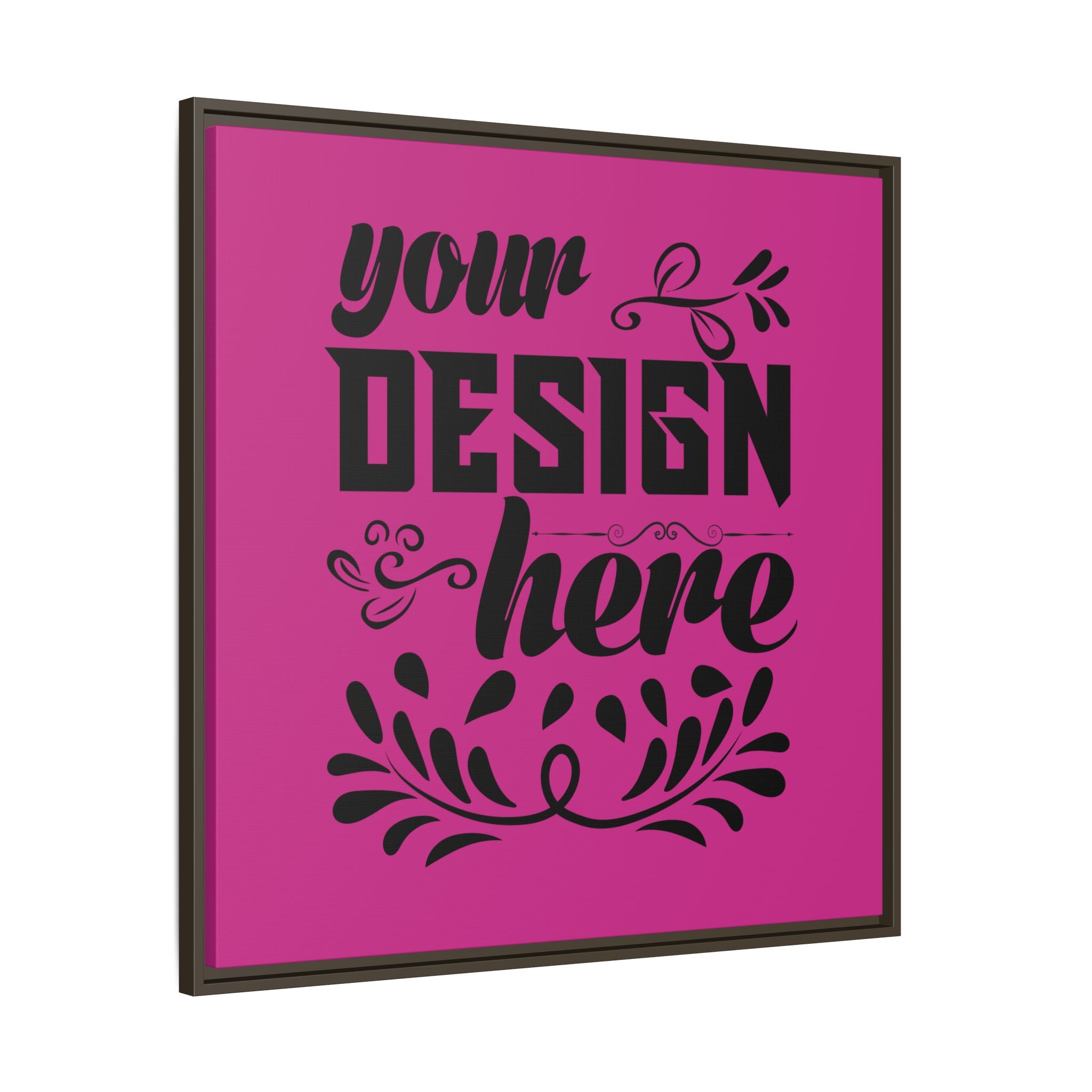 Customizable Framed Matte Canvas Print with Pinewood Frame Sawtooth Hanger