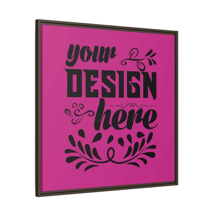 Customizable Framed Matte Canvas Print with Pinewood Frame Sawtooth Hanger