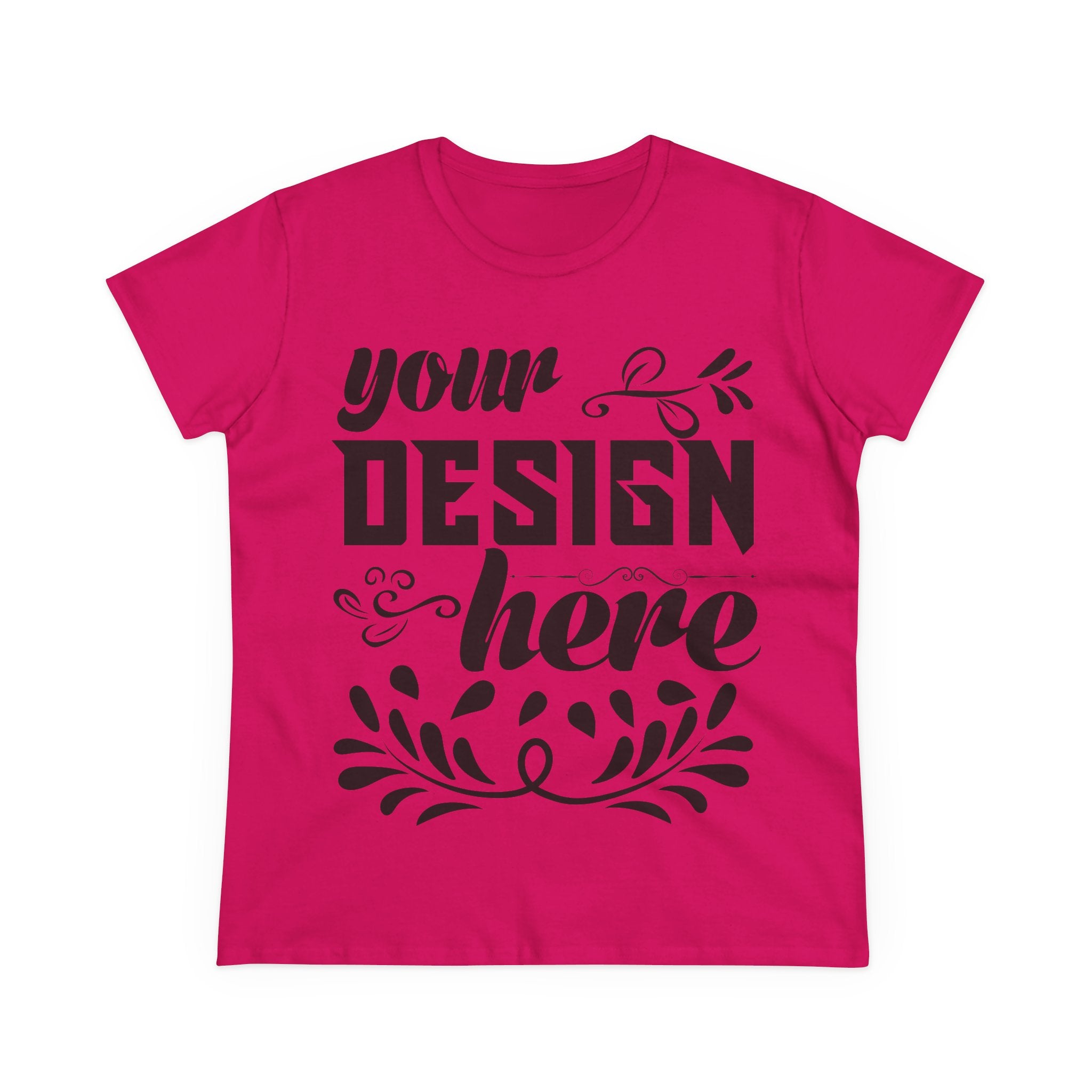 Customizable Gildan 5000L Womens Midweight Cotton Short Sleeve T-Shirt