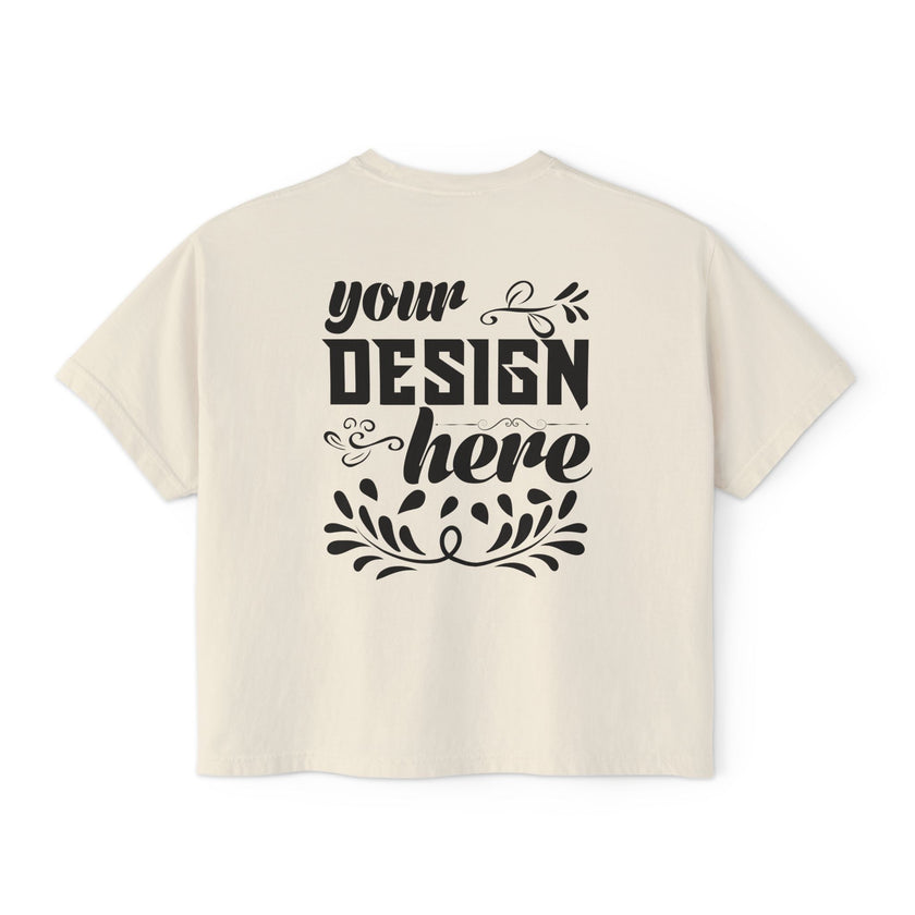 Customizable Comfort Colors 3023CL Womens Boxy Pigment Dyed T-Shirt