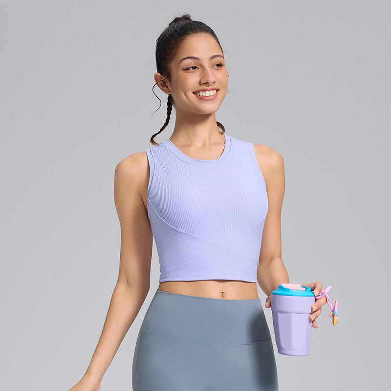 Nameria Seamless Fixed Cup Yoga Sports Bra