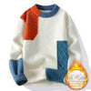 Nameria Round Neck Fleece Knit Sweater Ribbed Hem