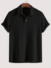 Nameria Men's Lapel Rhombic Knit Short Sleeve Polo