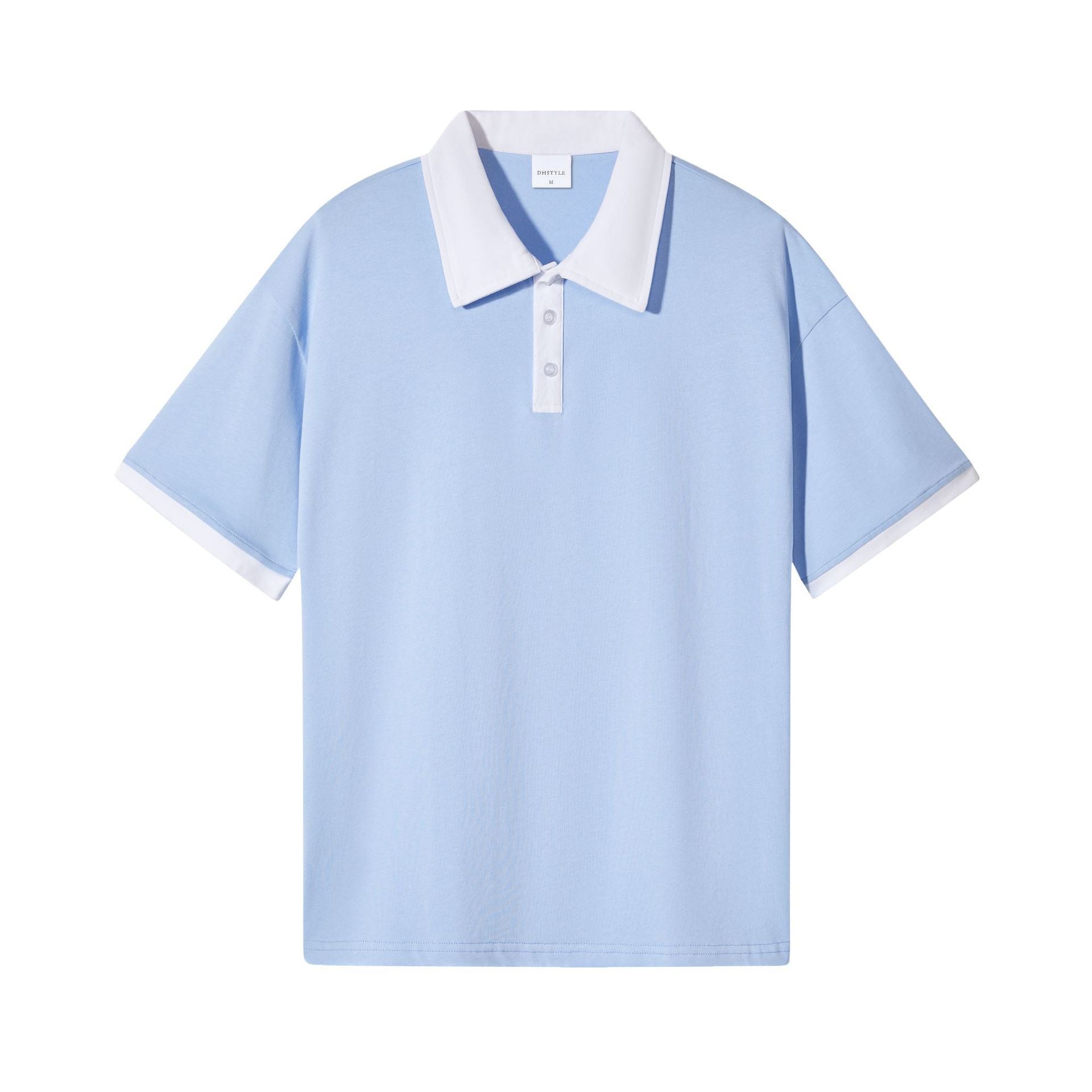 Nameria Unisex Color Block Polo Shirt 100% Combed Cotton Loose Fit