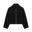 Nameria Street Style Short Zip Tweed Jacket