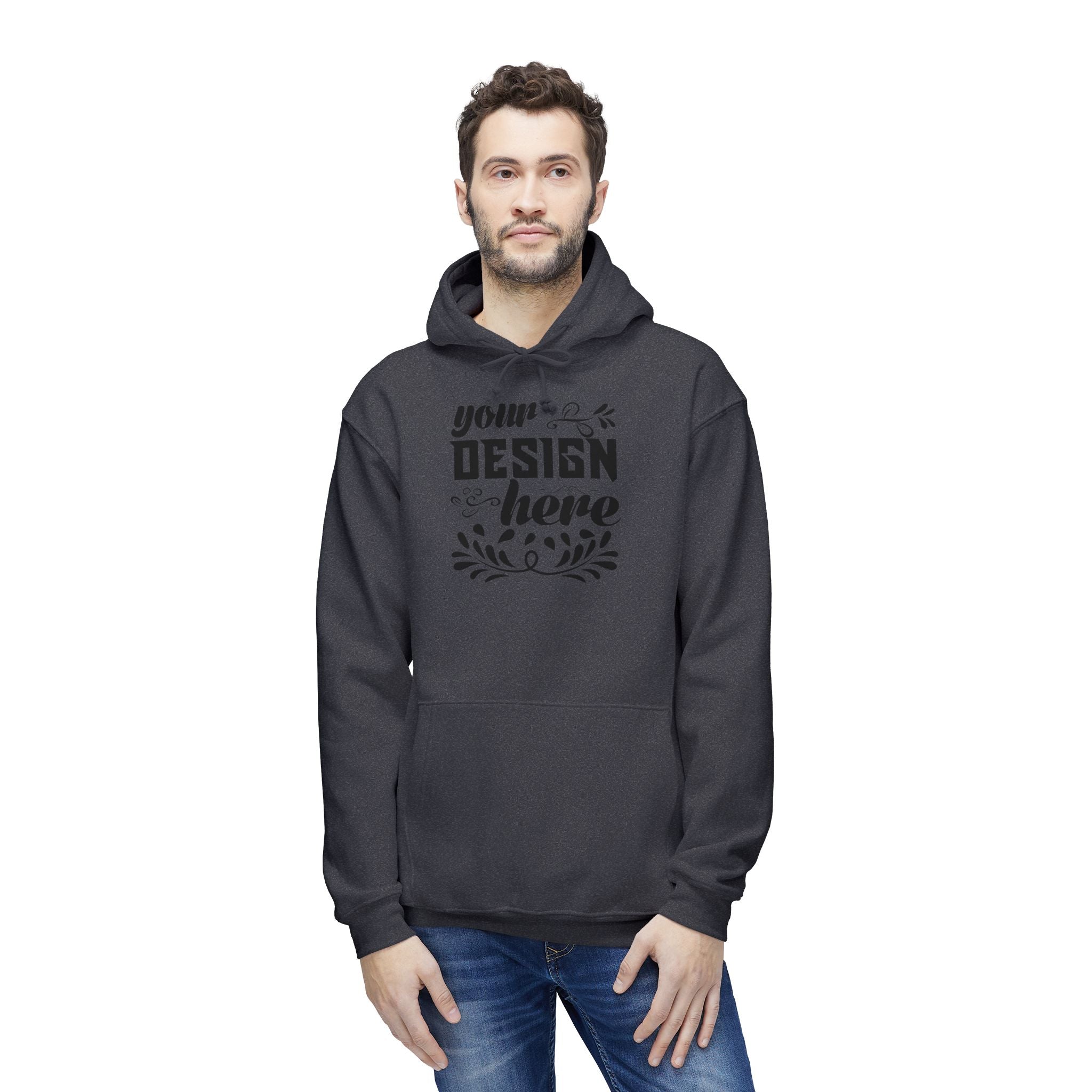 Customizable Bayside 960 Unisex Heavyweight Hooded Sweatshirt Made in US